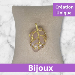 Pendentif Quartz Rose