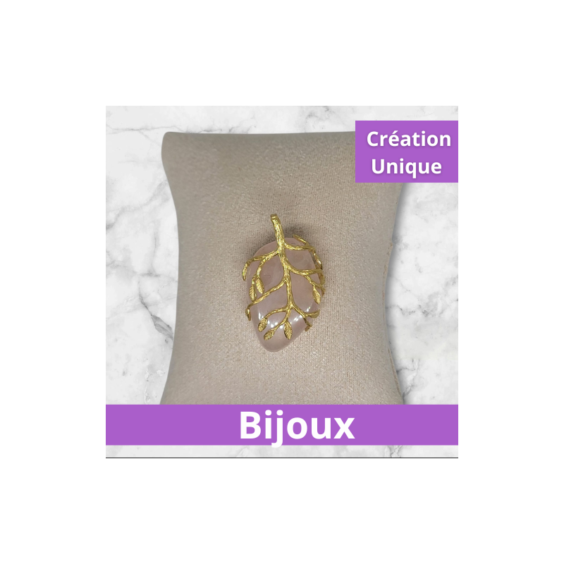 Pendentif Quartz Rose