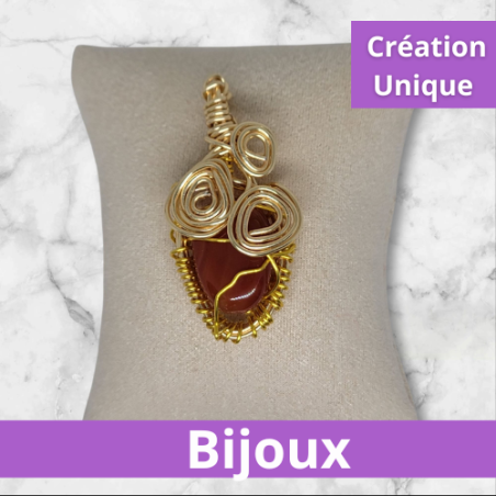 Pendentif  Jaspe Rouge