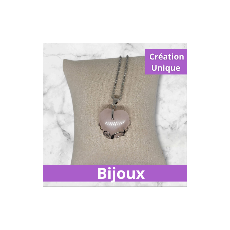Collier Quartz Rose