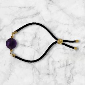 Bracelet noir Améthyste
